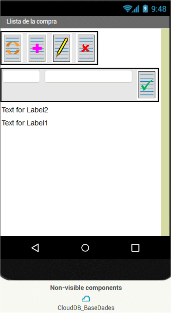 Disposició dels elements