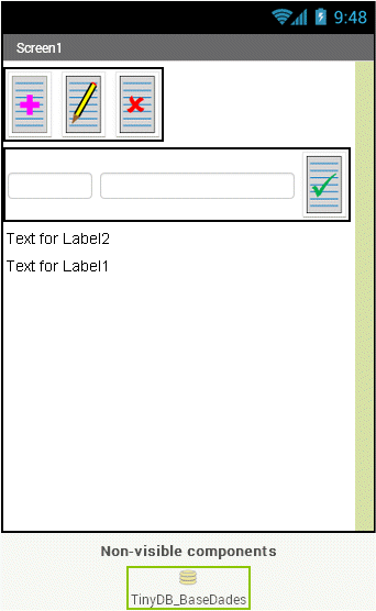 Disposició dels elements