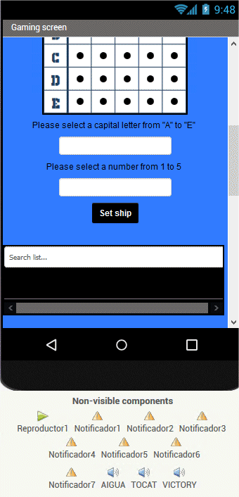 Disposició dels elements