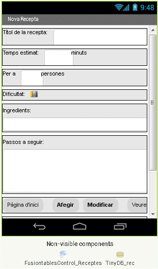 Disposició dels elements