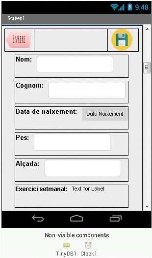 Disposició dels elements