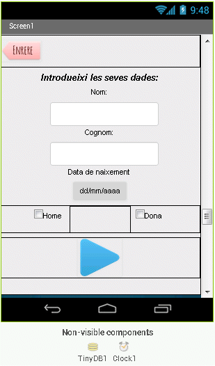 Disposició dels elements