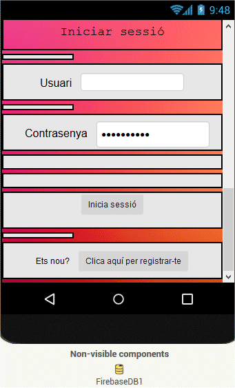 Disposició dels elements
