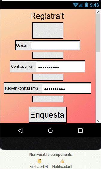 Disposició dels elements