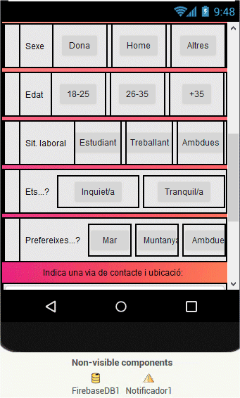 Disposició dels elements
