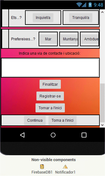 Disposició dels elements