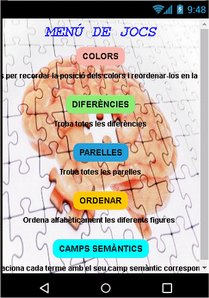 Disposició dels elements