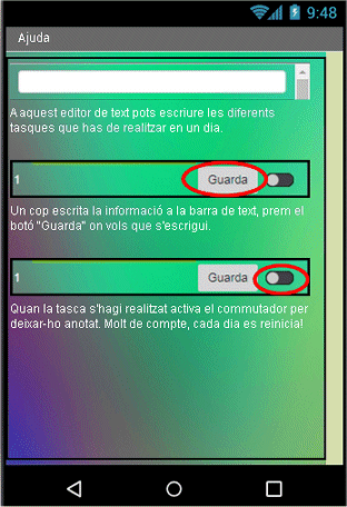 Disposició dels elements