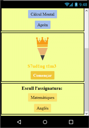 Disposició dels elements