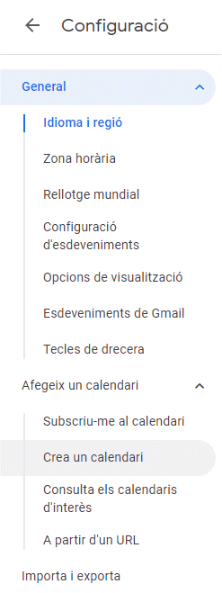 Crea un calendari