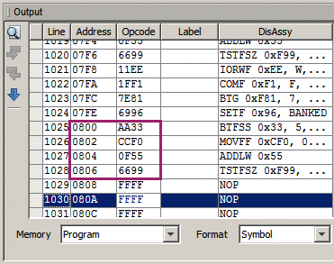 View Program Memory